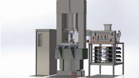 Abb 3. CAD Darstellung der MTS Prüfanlage (GFZ)